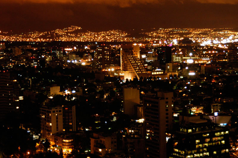 Mexico City at Night &copy; Dennis Mojado